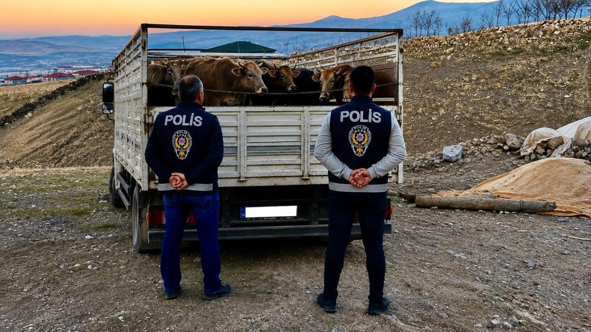Kırşehir'de mandıradan 10 büyükbaş çalan şüpheli tutuklandı