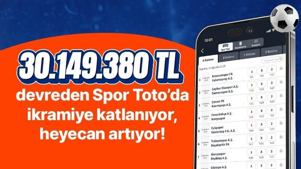 30.149.380 TL devreden Spor Toto’da ikramiye katlanıyor, heyecan artıyor!