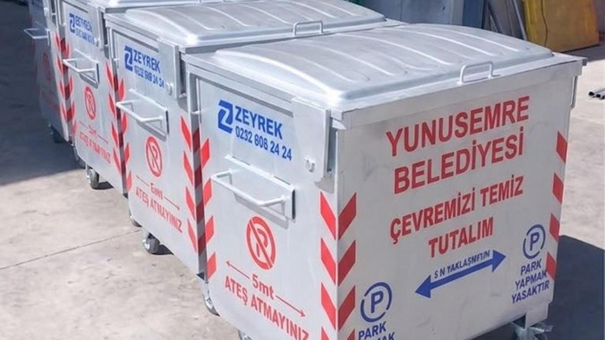 Yunusemre'de çöp konteynerleri yenileniyor