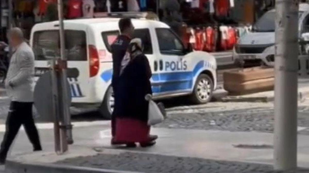 Yunus trafik polisinden yaşlı kadına örnek davranış