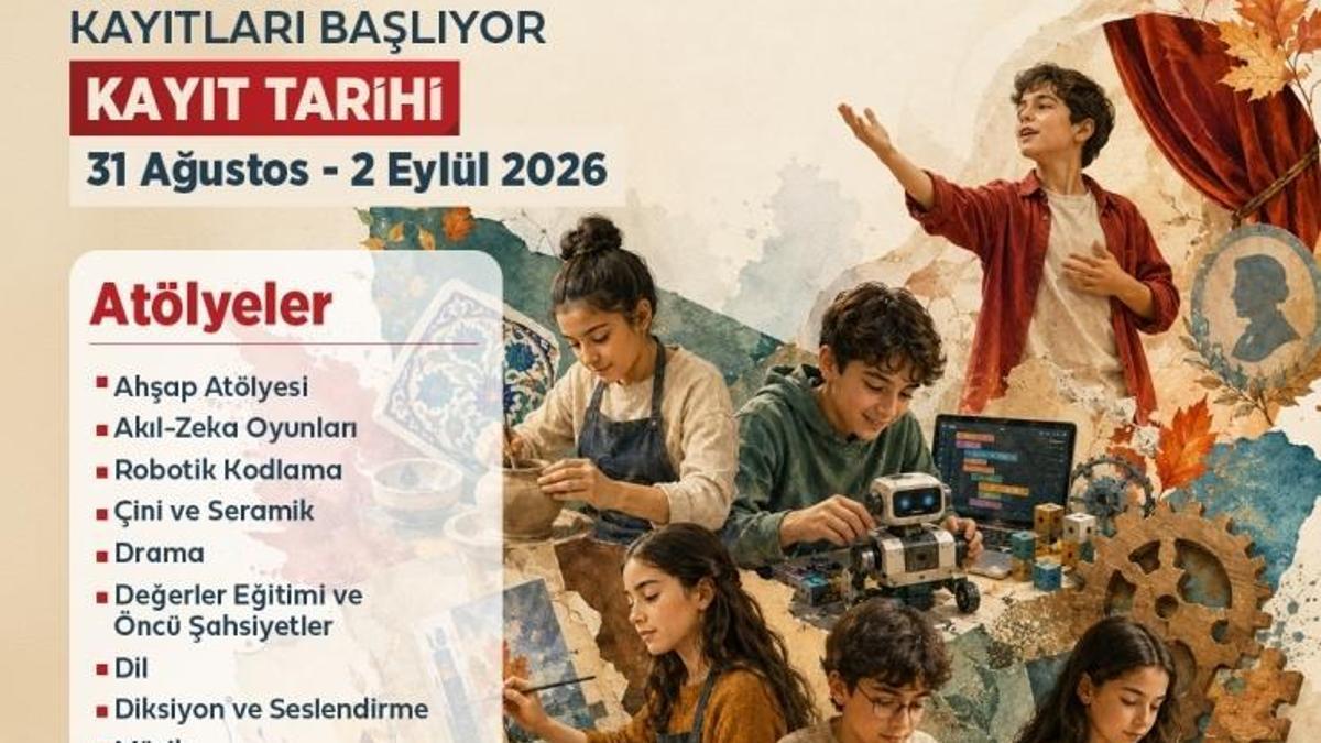 Konya’da çocuklara 12 farklı atölyede ücretsiz eğitim! Başvurular başladı
