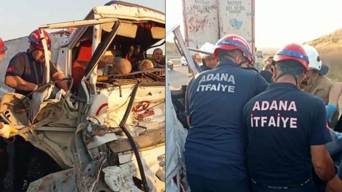 TIR’a arkadan çarpan kamyonetteki 2 kişi hayatını kaybetti