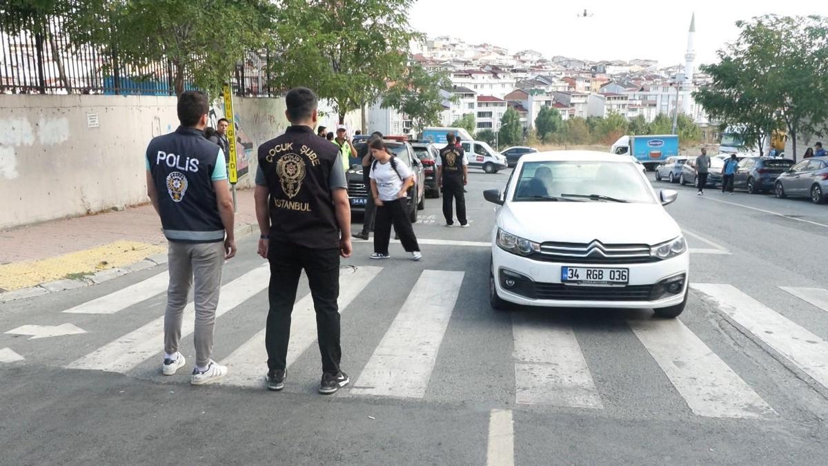 Esenyurt’ta okul önlerinde dron destekli denetim