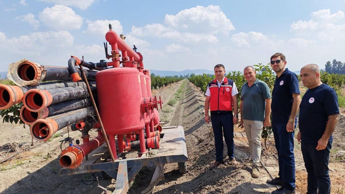 Tasarruflu sulama desteği alan çiftçilere yerinde bilgilendirme