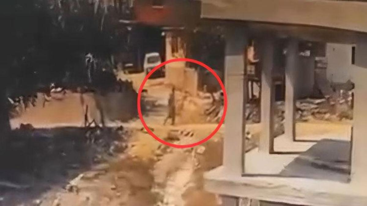 İnşaattaki köpeğe sopayla şiddet uyguladı; o anlar kamerada