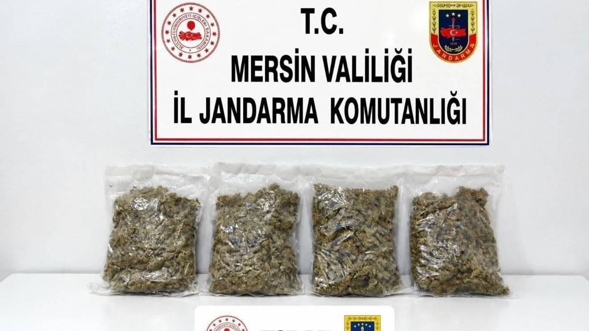 Mersin’de 2 kilo 100 gram esrar ele geçirildi