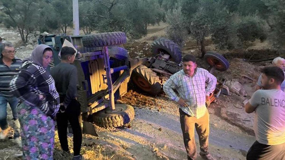 Bozdoğan’da traktör devrildi kazada 1 kişi yaralandı