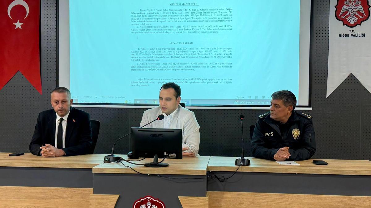 Niğde'de spor güvenliği ele alındı