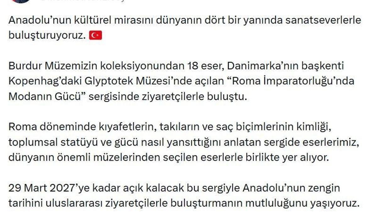 Burdur Müzesi eserleri, Danimarka'da sanatseverlerle buluşacak