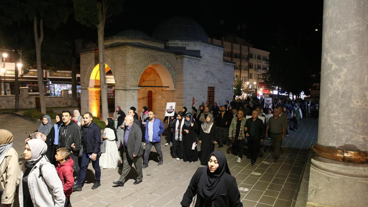 Tokat'ta Filistin'e destek yürüyüşü düzenlendi