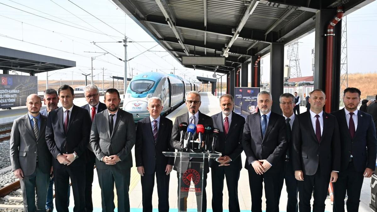 Bakan Uraloğlu müjdeyi verdi: Cumhurbaşkanı Erdoğan, Çerkezköy–Kapıkule Demiryolu Hattı’nı hizmete açacak