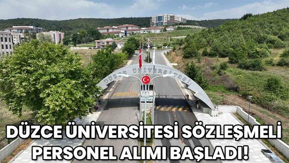 Düzce Üniversitesi sözleşmeli personel alımı başladı! Düzce Üniversitesi personel alımı başvurusu nasıl ve ne zaman yapılacak? Düzce Üniversitesi 86 hemşire ve sözleşmeli personel kadro dağılımı