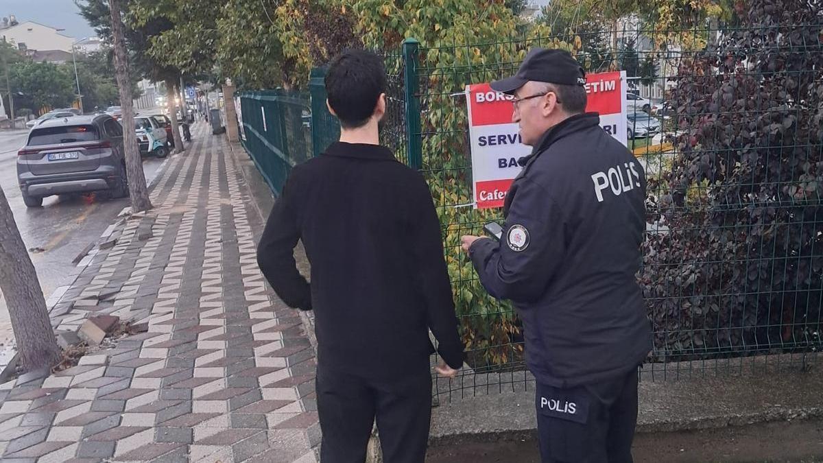 Tokat'ta polis okullarda denetim çalışması yapıyor