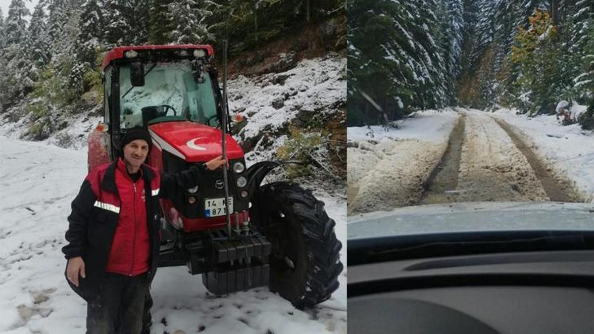 Bartın’a mevsimin ilk karı düştü! Kalınlığı 10 santimetreye ulaştı