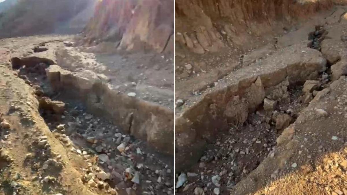 Elazığ'da korkutan görüntü! Yağmur sonrası ortaya çıktı