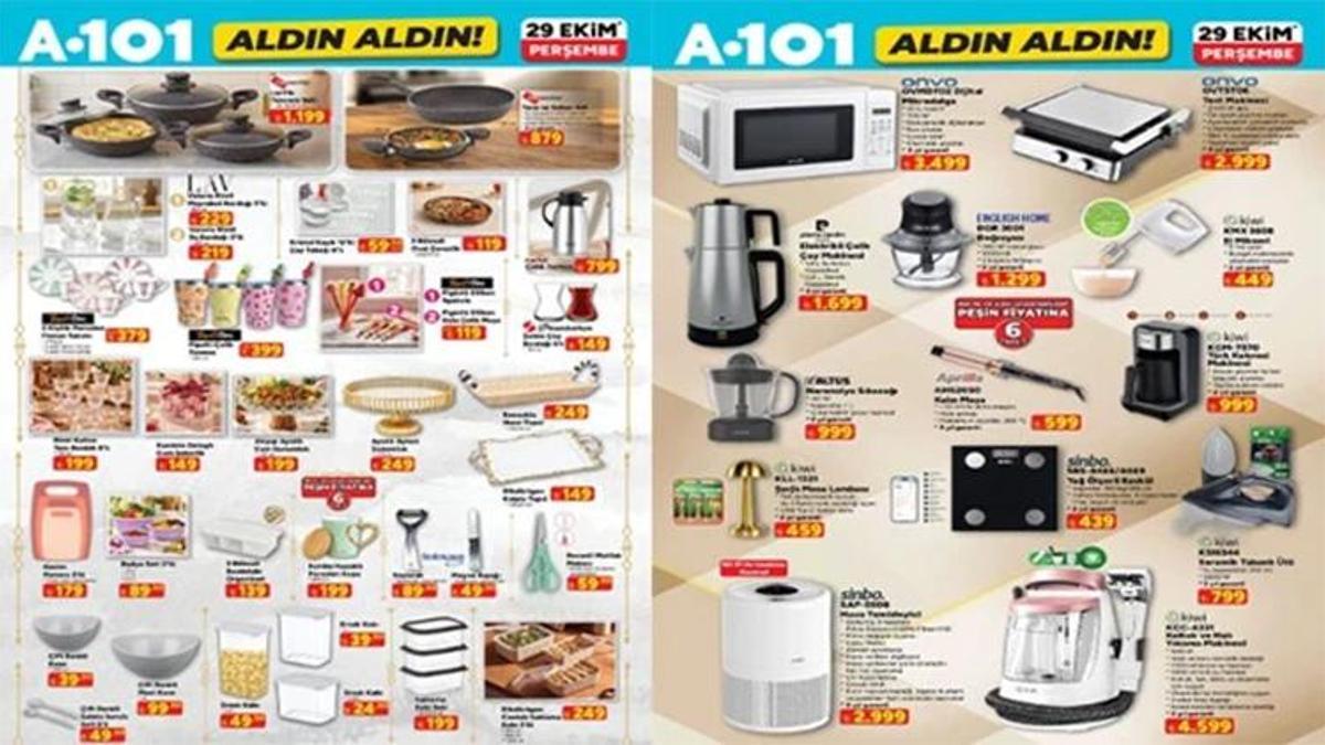 A101 29 EKİM 2026 AKTÜEL KATALOĞU YAYINLANDI! Elektrikli kamyonetten mutfak gereçlerine bu perşembe A101’de neler var? (İşte indirimli fiyat listesi)