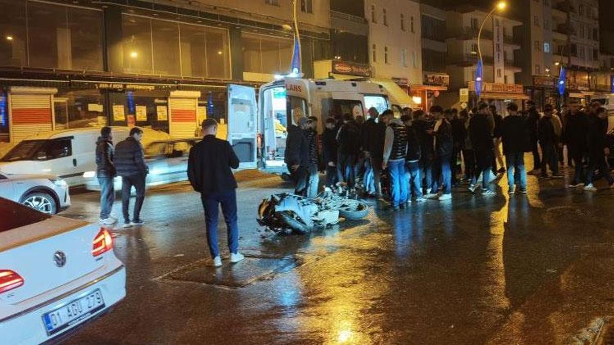Otomobil ile motosiklet çarpıştı kazada 2 kişi yaralandı