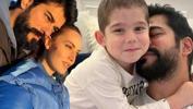 Burak Özçivit'ten oğlu Karan'la pozlar! Fahriye Evcen kayıtsız kalmadı