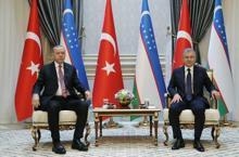 Cumhurbaşkanı Erdoğan, Özbekistan’da resmi törenle karşılandı