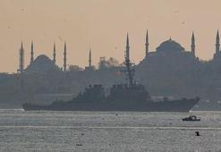 ABD savaş gemisi İstanbul Boğazı'ndan geçti