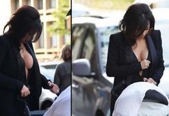 Kim Kardashian bebeğini böyle gezdirdi
