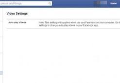 Facebook'ta videoların otomatik oynamasını engelleyin