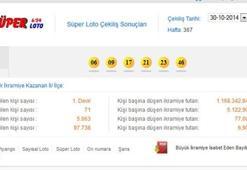 30 Ekim Süper Loto çekilişi - Süper Loto sonucu