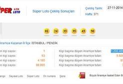 27 Kasım 2014 Süper Loto çekilişi - Süper Loto sonucu
