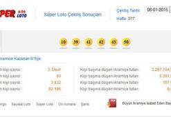 Süper Loto sonucu - Süper Loto 8 Ocak çekilişi