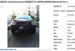 Efsane satılık araba ilanı! Karısını eleştiri yağmuruna tuttu