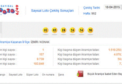 Sayısal Loto çekilişi - Sayısal Loto 18 Nisan sonucu