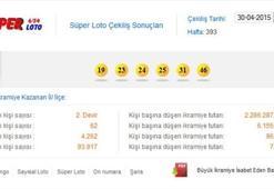 Süper Loto çekildi - Süper Loto 30 Nisan sonucu