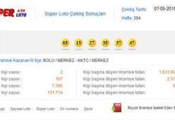 Süper Loto çekildi! Büyük ikramiye 2 kişiye gitti