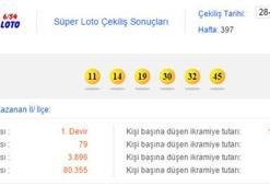 Süper Loto'da 28 Mayıs çekilişi