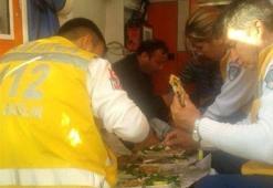 Sosyal medya bu görüntüyü konuşuyor! Ambulansta lahmacun...