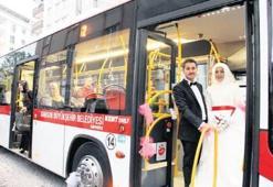 Tanıştıkları halk otobüsü gelin arabası oldu
