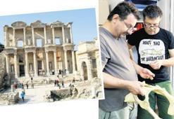 Efes’te gergedan leopar kemikleri