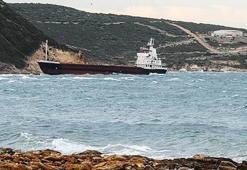 Çanakkale Boğazı'nda yük gemisi karaya oturdu