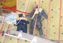 20 metrede asılı kaldı