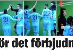 'Kızgın oyuncu hakeme kırmızı kart gösterdi'