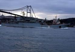 Kriz yaratan Rus savaş gemisi yine boğazdan geçti