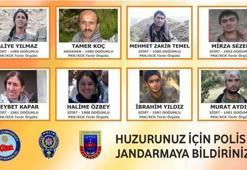 Aranan teröristlerin fotoğrafları billbordlarda