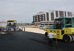 Hastane otoparkı asfaltlanmaya başladı