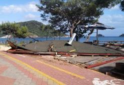 Marmaris'te büfe çatısı çöktü: 1 ölü, 1 yaralı!