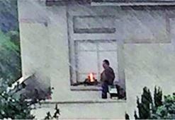 Tarihi köşkün balkonunda mangal yaptı!
