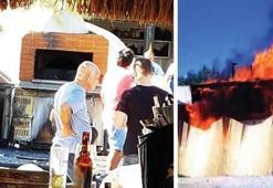 Bodrum sahilinde korkutan yangın