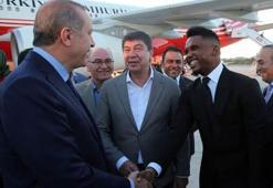 Cumhurbaşkanı Erdoğan'ı Eto'o karşıladı