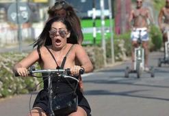 Mini elbiseyle scooter!