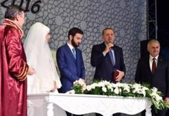 Cumhurbaşkanı Erdoğan ve Başbakan Yıldırım nikah şahidi oldu