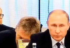 Erdoğan-Putin görüşmesinde uyukladı!